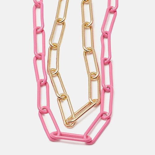 Cordon CADENA FLOW DORADA ET ROSA    